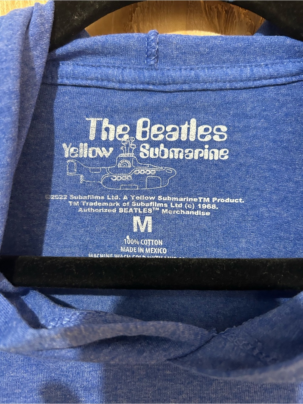 The Beatles Yellow Submarine Long Sleeve Graphic T-Shirt Royal Blue Unisex Sz M - Picture 2 of 3